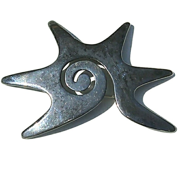 VINTAGE 925 MARICELA Sterling Silver Spiral Brooch